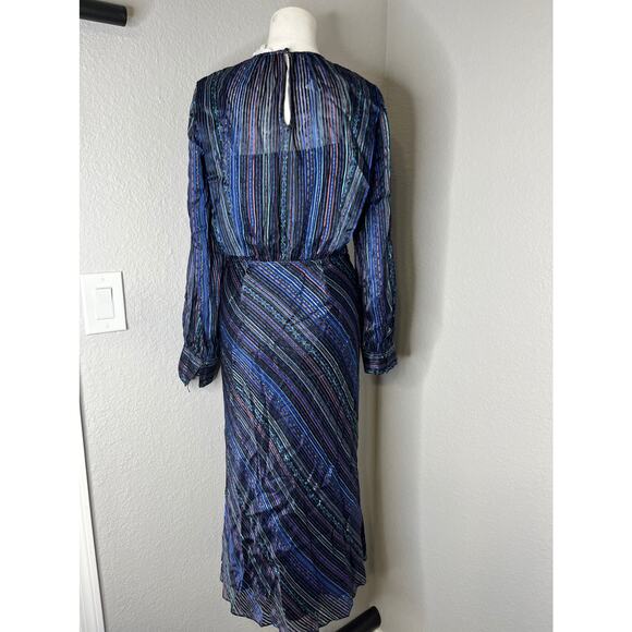 VERONICA BEARD Dita Printed Devore-satin Midi Dress 2 - Picture 6 of 12